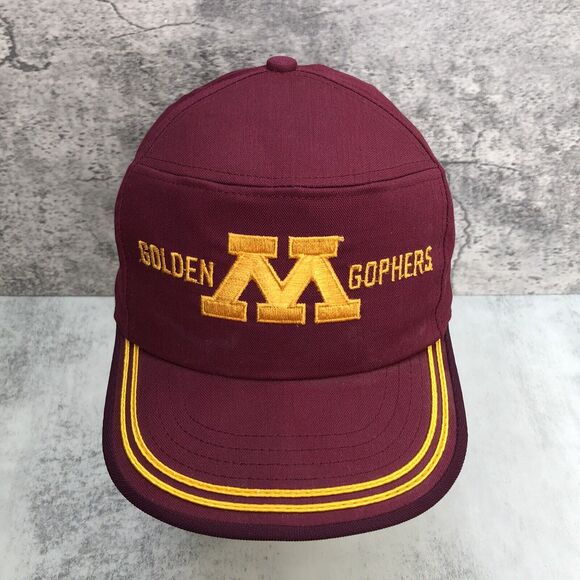 Vintage 90s UNIVERSITY OF MINNESOTA GOLDEN GOPHERS 5-PANEL HAT Snapback - Picture 2 of 8